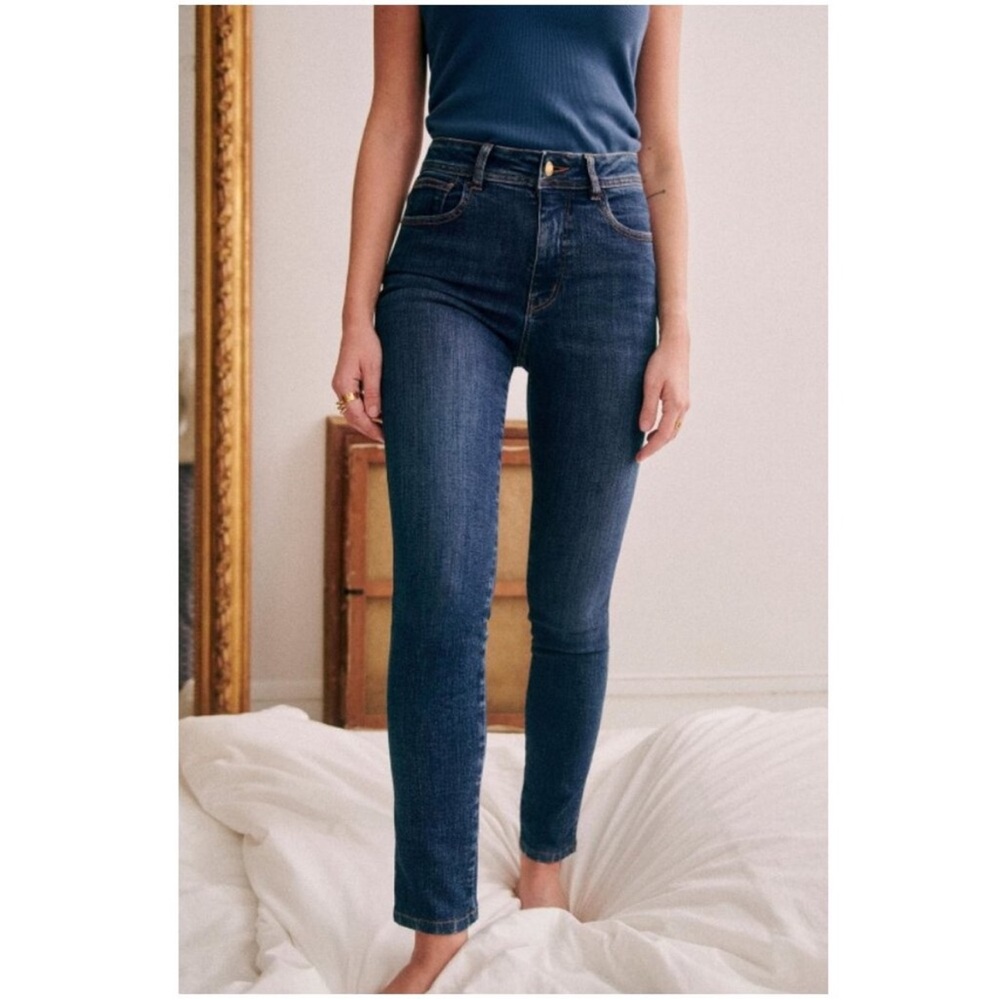 Sézane Perfect Slim Jeans in Blue Denim Skinny Ankle Size 27